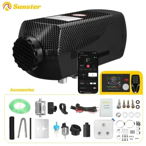 Riscaldatore notturno ultra silenzioso 8KW 12V/24V Riscaldatore ad aria diesel Riscaldatore diesel con modalità di ventilazione/pannello LCD per camion di fabbrica domestica tenda