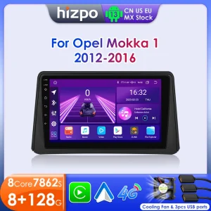 Hizpo Auto Auto Radio Per Opel Mokka 1 2012-2016 lettore video multimediale Wireless Carplay GPS navi Stereo QLED Schermo Stereo 4G