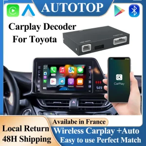 Autotop CarPlay Android Auto scatola di aggiornamento AI per Highlander/RAV4/4runner/Tundra/Tacoma/Camry/Corolla/Avalon/Prius/CH-R/Siena
