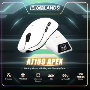 AJAZZ AJ159/AJ159P/AJ159PRO/AJ159 APEX Mouse leggero cablato/Bluetooth/wireless con base di ricarica magnetica per PC portatile 3395
