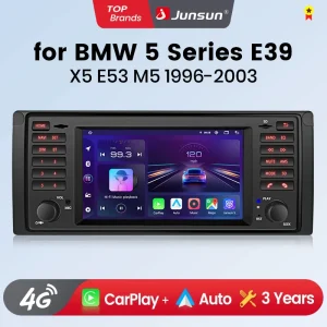 Junsun Wireless CarPlay Android Auto per BMW serie 5 E39 X5 E53 M5 1996-2003 perché Radio sistemi intelligenti autoradio