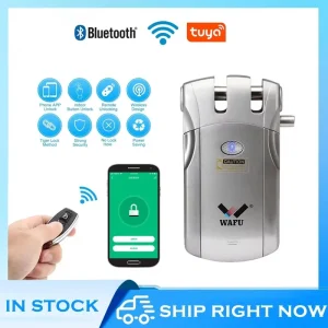 Smart Door Lock Wireless WIFI Supporto di controllo Bluetooth Tuya APP Porta elettronica senza chiave Smart Lock invisibile 433 MHz