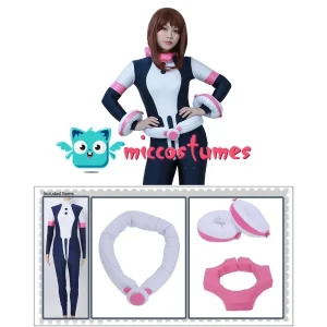 Disponibile Costume da Cosplay da Donna Miccostumes, Stile Eroina Anime, con Cintura e Accessori per il Collo