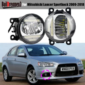 2 X paraurti anteriore per auto LED fendinebbia DRL Daytime Running Lamp per Mitsubishi Lancer Sportback 2009-2018 (berlina non adatta)