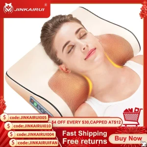 Jinkairui di Riscaldamento A Raggi Infrarossi Collo Posteriore Della Spalla Del Corpo Cuscino di Massaggio Elettrico Shiatsu Dispositivo Cervicale Salute Massageador Relax