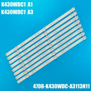 Striscia di retroilluminazione a LED 3 lampade per 4708-K43WDC-A3113N11 LE43E6850 K430WDC1 L43E6800 43HFF5952/T3 43PFS4012/12 43L1600C 43PFF3012/T3