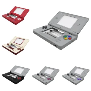 eXtremeRate Custodia completa di ricambio per Nintendo DS Lite, custodia con pulsanti, lente schermo per NDSL – SFC SNES Classic
