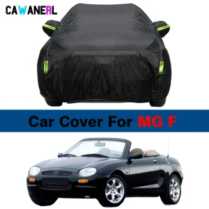 Copertura per auto completa nera Impermeabile Auto Anti-UV Parasole Neve Pioggia Protezione antipolvere Copertura per tutte le stagioni Adatto per MG F 1995-2002