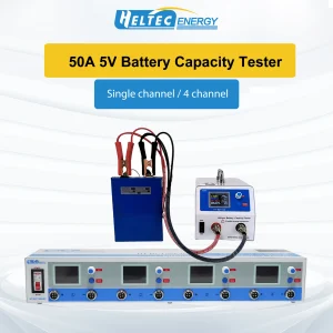 Tester di capacità della batteria Heltec Professional a canale singolo/4 canali 50A 5V per Li-ion/LiFePO4/LTO con canali indipendenti e software USB per PC