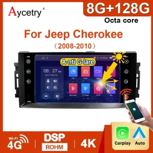 Carplay android 13 autoradio stereo per Jeep Cherokee Compass Commander Wrangler 300C Dodge Caliber Liberty Car Radio GPS