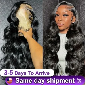 Parrucca Frontale in Pizzo HD con Capelli Umani, Densità 250, 30-40 Pollici, Ondulata, 13×6, Vera Qualità