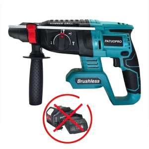PATUOPRO 26MM Trapano a percussione elettrico senza spazzole Utensili elettrici ricaricabili a batteria a 4 modalità adatti a batteria Makita 18V (senza batteria)