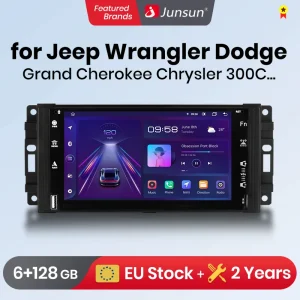 Junsun CarPlay Android Auto per Jeep krangler Dodge Grand Cherokee Chrysler 300C Patriot order Caliber Challenger autoradio
