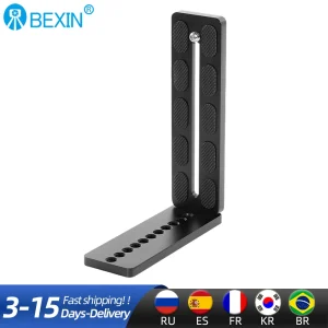 Staffa di montaggio piastra L a sgancio rapido per fotocamera DSLR con piastra a L verticale per fotocamera Canon Nikon Sony Arca Swiss testa a sfera per treppiede