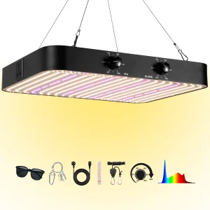 Lampada per piante a LED da 1200 W/2000 W, lampada per coltivazione a LED doppia modalità VEG Bloom dimmerabile, lampada per piante Luci per coltivazione a spettro completo