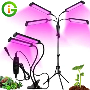 Lampada LED per Coltivazione Indoor 20W 40W 60W 80W, Spettro Completo, con 3 Modalità e Funzione Timer per la Crescita di Fiori e Piante