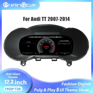 Cruscotto digitale per auto Prelingcar da 10.25 ”per Audi TT 2008-2015 anni tachimetro per pannello Lcd per auto Cockpit virtuale
