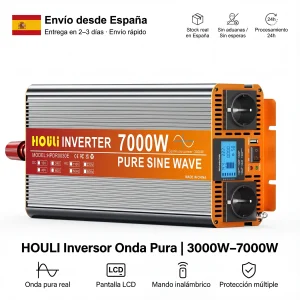 Inversor 24v 220v onda pura 3000w 4000w 5000w 6000w 7000w Convertitore 12v a 220v Transformer para Coche Truion HOULI