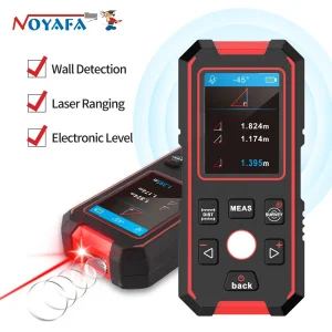 NOYAFA NF-518S Metal Detector Scanner da parete con telemetro laser Trova borchie in metallo e legno Rilevatore da parete con display LCD a filo sotto tensione