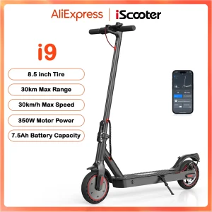 IScooter i9 Scooter elettrico 350W Scooter per adulti 7.5Ah 30 km/h Scooter pieghevoli 8.5 pollici a nido d’ape pneumatico scoorter electrico