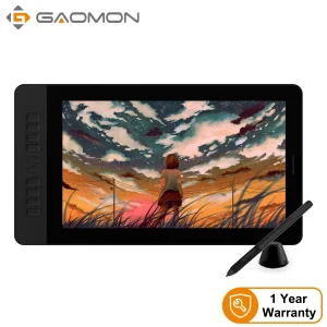 Monitor per Tablet con grafica GAOMON PD1561 Display per disegno dello schermo da 15.6 pollici per principianti di Design di pittura con penna senza batteria