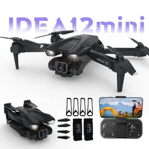 IDEA12 mini Drone 1080P HD Camera 2 batterie Foldablef RC Quadcopter 2.4G WiFi FPV Flusso ottico per bambini Regalo CO