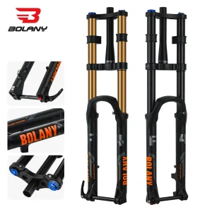 BOLANY MTB Perno Passante Boost Forcella di Sospensione Mountain Bike Resistenza All’aria Regolazione del Rimbalzo 110*15 MILLIMETRI Viaggio 175 MILLIMETRI Per XC DH