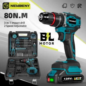 Brushless 80NM 21 + 3 Coppia Trapano Elettrico Cordless Trapano a percussione Cacciavite Elettrico Utensili Elettrici Per Makita 18V Batteria Spille