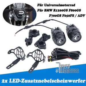 Coppia fari fendinebbia a LED luci anteriori L+R per moto universale BMW R1200GS F800GS