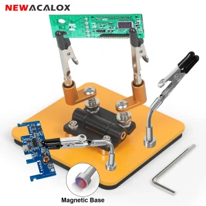 NEWACALOX Helping Hands Supporto per PCB per strumento di saldatura di terza mano con bracci flessibili magnetici per la saldatura di riparazioni elettroniche