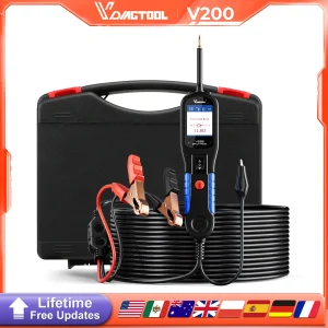 VDIAGTOOL V200 Tester per circuiti elettrici per auto 6V-30V Kit sonda di alimentazione automobilistica Tester per sistema elettrico Display LCD Tester di tensione