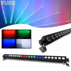 24x4W LED RGBW 4IN1 Led Wall Wash Light DMX Led Bar DMX Line Bar Wash Stage Light Party Eventi di nozze Illuminazione Spedizione veloce
