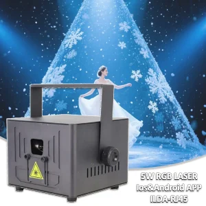Illuminazione laser RGB 5W Controllo APP Bluetooth Interfaccia ILDA RJ45 per feste in casa Dj Disco Natale Compleanno Matrimonio Luci da palcoscenico
