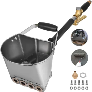 SucceBuy 4 Jet 3 Hp Spruzzatore per stucco Tramoggia per gesso Pistola a spruzzo per pittura murale Strumento per calcestruzzo per dipingere pareti o soffitti