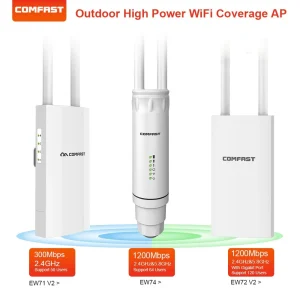 Comfast 300-1200Mbps Outdoor AP 48V POE Punto di accesso Dual Band Wifi Estensore di segnale Antenne ad alto guadagno Router/Ripetitore 2.4G e 5.8G
