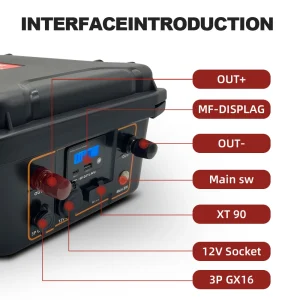 Batteria da canoa 12V 100Ah Batteria al litio LiFePO4 Batteria da valigia impermeabile per attrezzatura da campeggio per camper da pesca all’aperto