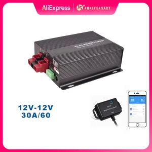 caricabatterie DC intelligente 12V 60A 30A con supporto Booster Batteria al litio app Bluetooth Ricarica completamente automatica