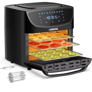 Friggitrice ad aria Forno tostapane 18 litri Grande forno a convezione digitale 10 in 1 Forno combinato friggitrice ad aria
