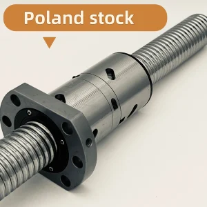 Vite a ricircolo di sfere lavorata C5 DFU2005 Vite a ricircolo di sfere a rulli personalizzabile di qualsiasi dimensione con doppio dado a ricircolo di sfere per parti CNC Vite a ricircolo di sfere