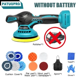 Lucidatrice portatile ricaricabile senza fili da 150 mm Lucidatrice portatile Ceretta per metalli a 6 marce per batteria Makita 18 V (senza batteria)