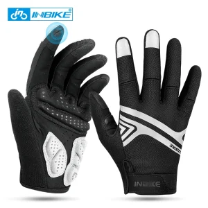 INBIKE Full Finger MTB guanti Touch Screen guanti da ciclismo guanti da bicicletta antiscivolo per uomo donna Sport moto MTB IM19806