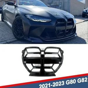 Griglia renale anteriore in stile CSL nero lucido ABS per BMW G80 M3 G82 G83 M4 2020 +