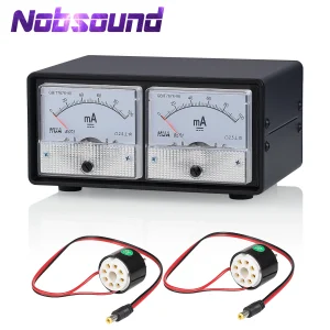 Nobsound Tester per sonde di corrente a doppia polarizzazione a 8 pin + doppio misuratore di amperometro di grandi dimensioni per tubi EL34,KT88,6L6,6V6,5881,6550,KT66,KT100,KT120