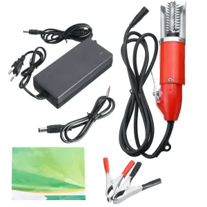 Raschietto elettrico impermeabile per squame di pesce da 120W scaler da pesca pulisci facilmente strumento di pulizia per la rimozione degli spelafili adattatore di ricarica