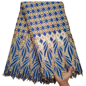 SJD pizzo ultimo Design tessuto da sposa tessuto di pizzo africano di alta qualità 2021nuovo arrivo solubile in acqua cavo Guipure nigeriano A2547