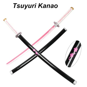 Anime giapponese Samurai Sword Cosplay personaggio armi Porps lama di legno giocattolo Katana Kyoujurou Shinobu nero Muichirou