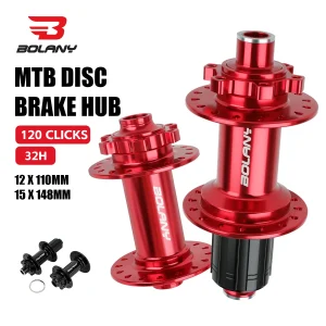 BOLANY Mozzo MTB Boost 120 Click 4 Cuscinetti 32 Fori Compatibile HG MS XD Leggero Freno a Disco Rumore Forte