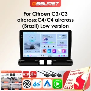 2 DIN autoradio Android Intelligent Player per Citroen C3 C4 Aircorss 2017-2023 Android Auto Wireless CarPlay Car Multimedia GPS