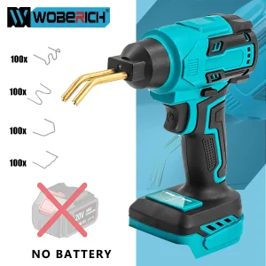 Saldatrice per plastica senza fili Saldatrice portatile per riparazione crepe sul pannello della carrozzeria dell’auto Pistola per saldatura Saldatore con cucitrice a caldo per batteria Makita 18V 21V