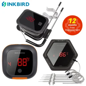 INKBIRD IBT 2X 4XS 6XS 3 tipi di cottura alimentare Bluetooth Wireless BBQ termometro sonde e Timer per forno carne Grill controllo App gratuito